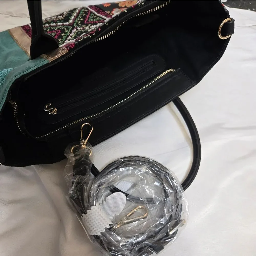 NEW Desigual Borsa Donna between Holbox mini tote cross‎ body purse